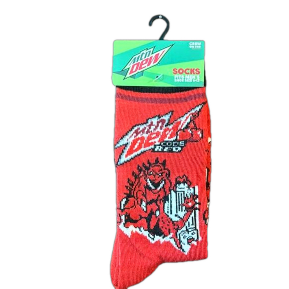 3/$18 Mountain Dew Crew Socks NWT
